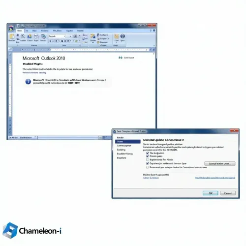 Note to Chameleon-i Users regarding Outlook 2010