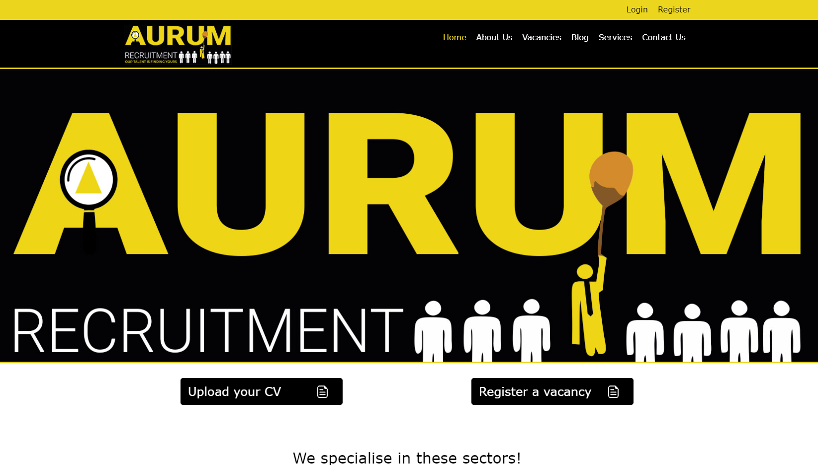 Aurum Recruitment Blueprint website