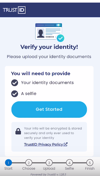 Chameleon-i is integrated with TrustID to provide secure identity verification